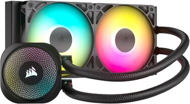 Система водяного охолодження Corsair Nautilus 360 RS для CPU – тиха, з прямим підключенням до материнської плати, сумісна з Intel LGA 1851/1700, AMD AM5/AM4, 3x RS120 вентилятори, ARGB, 240мм AIO, чорний колір