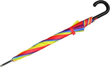 iX-brella Fiberglass Automatic Umbrella with Color-Changing Wetprint - Raindrops (Rainbow)