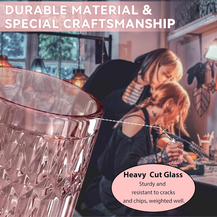 Набір аксесуарів для ванної кімнати зі скла (5 шт.), рожевий: мильниця, дозатор мила, стакан для зубних щіток, стакан для води, органайзер. Преміум якість, сучасний дизайн. Ідеальний подарунок!