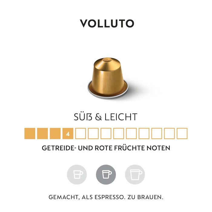Nespresso Original Volluto: 100 капсул еспресо середнього обсмаження для кавомашин Nespresso Original