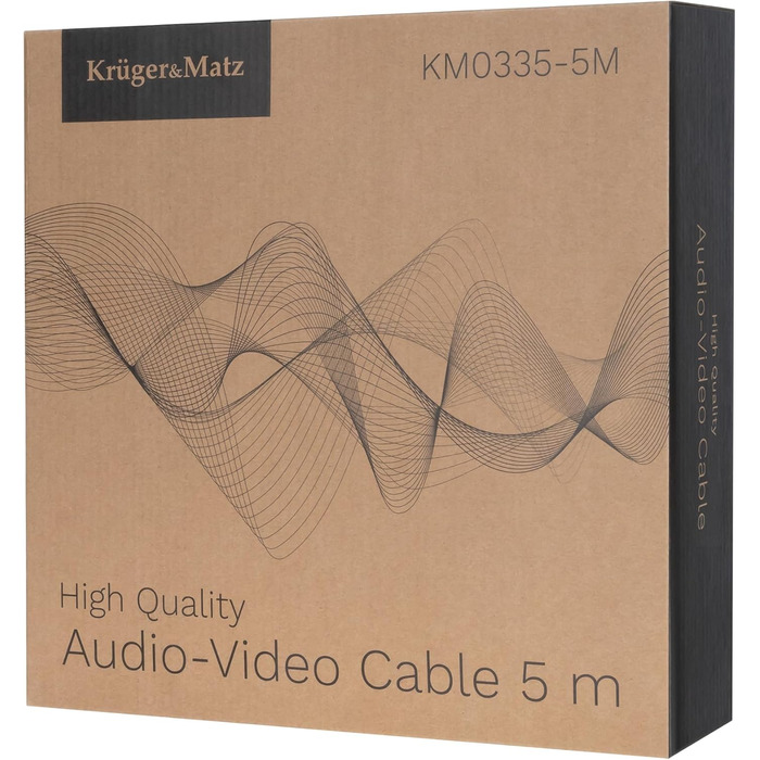 Акустичний кабель Kruger&Matz KM0335-5M з банановими роз'ємами, 5.0 м, 2 шт.