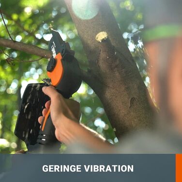 WORX WG324E Cordless One-Handed Pruning Saw 20V - 12cm Sword Length - Lightweight & Comfortable - PowerShare Compatible - with Battery and Charger