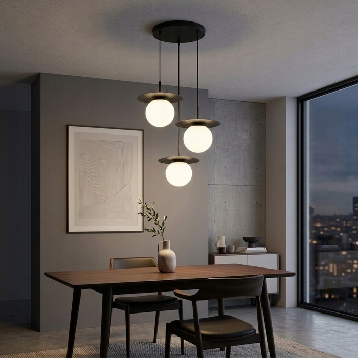 Підвісна люстра Elko-Lighting Nox — 3 точки освітлення, цоколь E27