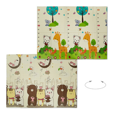 Relaxdays Foldable Play Mat with Animal Motifs