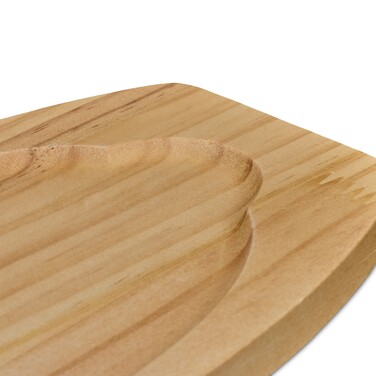 Relaxdays Serving Pan with Wooden Underplate, 2-Piece Set