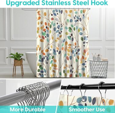 Драпірування для ванної кімнати Amaredom з квітковим принтом, 120x200 см