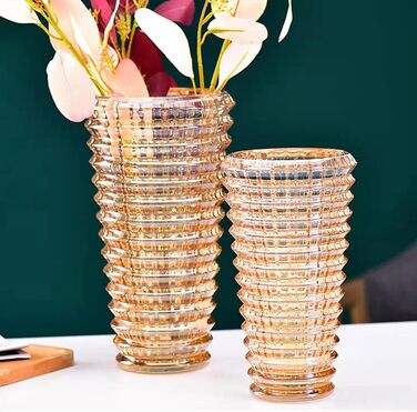 Ваза 23 см Kristallglas - циліндрична ваза з прозорого скла, велика декоративна ваза для квітів та гідропоніки, подарунок на весілля, новосілля