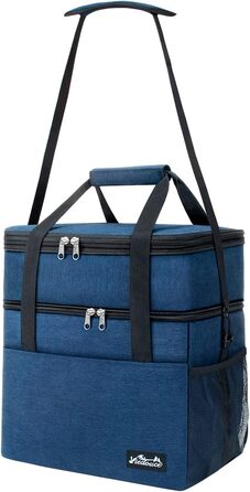 Термосумка Viedouce 21L: ізольована сумка-холодильник для пікніків та подорожей (синій)