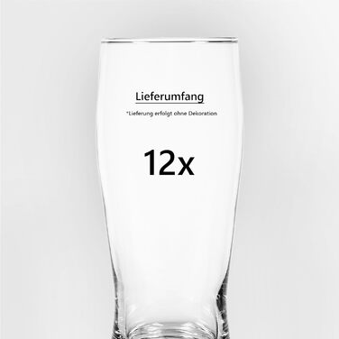 Набір пивних келихів 12er-Box Biergläser (скло, вироблено в ЄС, зручна форма) для пива, придатні для мийки в посудомийній машині