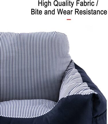 Автомобільний лежак для собак, миючий, стійкий до плям, синій, середній. Зберігання та супер м'яка бавовна PP. Безпечний та зручний для собак.