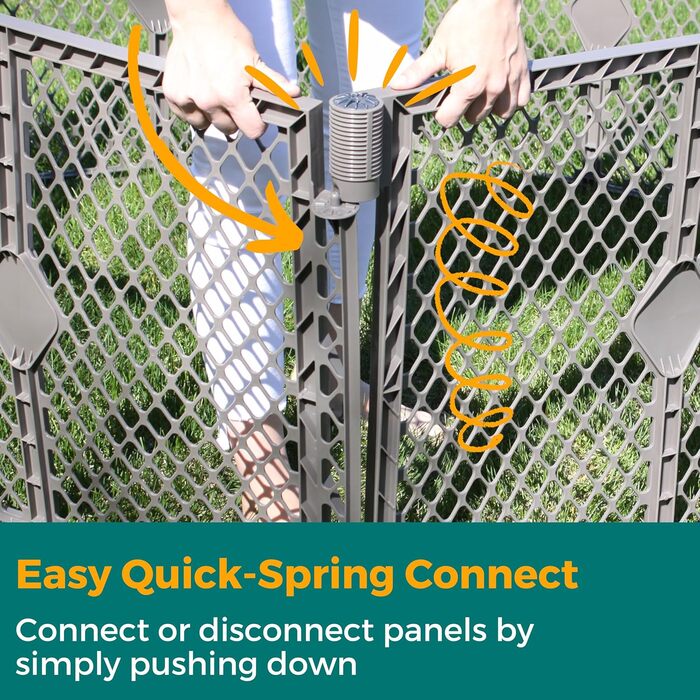 Лейтстілл для собак North States MYPET Petyard Laufstall: 6 панелей, 66 см, для дому та вулиці