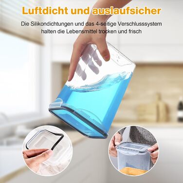 Контейнери для зберігання YASHE 24 шт. з кришкою, герметичні, BPA-free, для сухих продуктів, мюслі, борошна та цукру