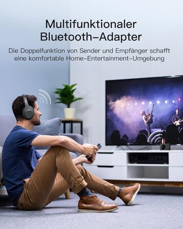 Inateck Bluetooth Аудіо Адаптер BR2001: Bluetooth 5.1, RCA/3.5mm AUX, для стереосистем та навушників