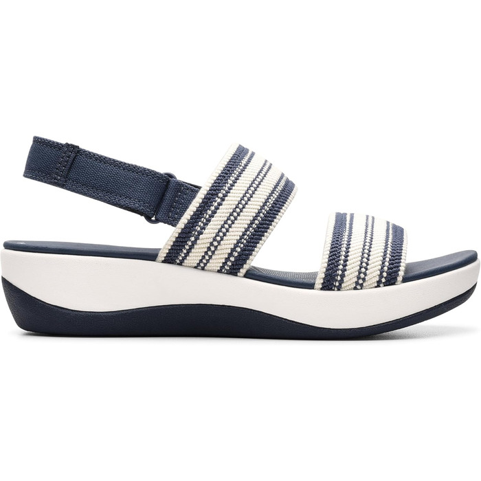 Сандалі Clarks Arla Stroll для дівчаток (36.5 EU, широка колодка, темно-синій з малюнком)