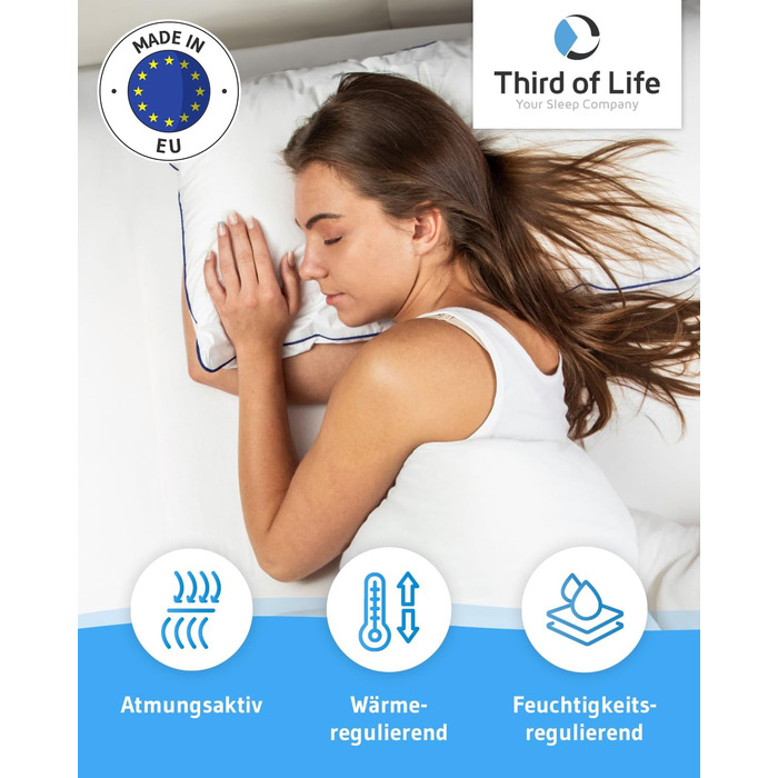 Pillow 60x70 inSPIRO from the winner of the 2022 Ergonomics Innovation Award, Best Ergonomic Sleeping Pillow, Suitable for Side Sleepers, Back Sleepers & Stomach Sleepers, Optimal Cervical Pillow 60 x 70
