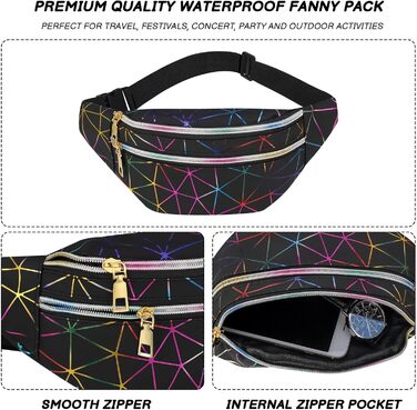 Жіноча/Чоловіча поясна сумка-бананка, водонепроникна, для спорту, подорожей, активного відпочинку