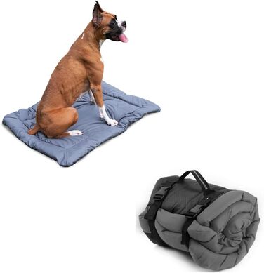 LATRAT Зворотне складне водонепроникне ліжко для собак, килимок для собак для подорожей, кемпінгу, на вулицю, з неслизьким дном, 90x60 см