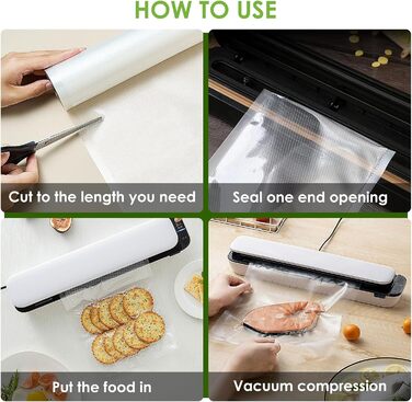 Vacuum Bags, Glovios 9 Rolls Vacuum Sealer Bags, 28/20 x 300cm Vacuum Bags for Food, Vacuum Sealer Film Bags, Vacuum Bags for Vacuum Sealer, Foil Sealing Machine, Cookable and Sous Vide