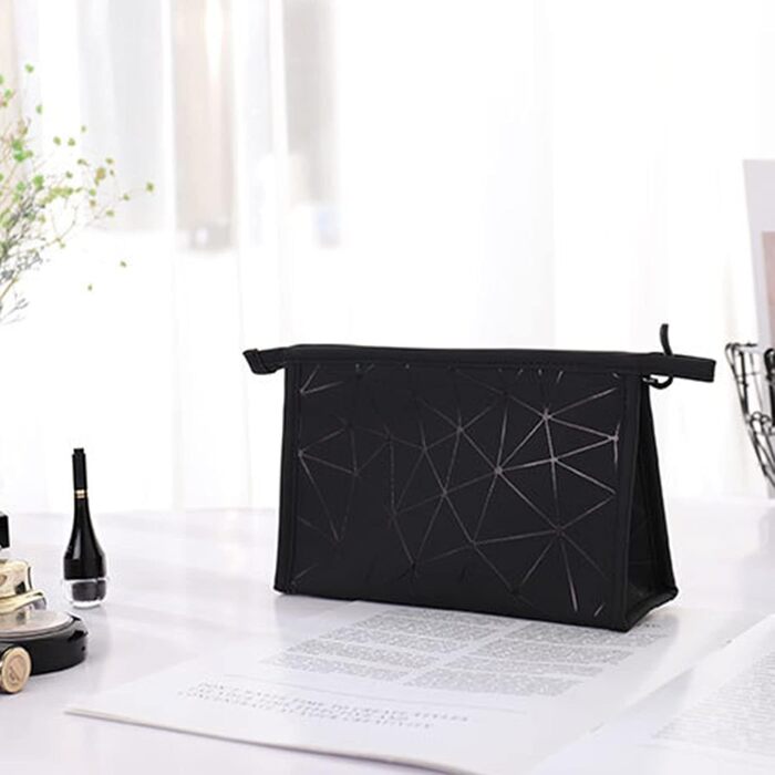 Набір косметичок 3 шт. з блискавкою: водонепроникні органайзери для косметики та подорожей (зелений, чорний)