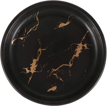 Керамічна мильниця FülleMore з ефектом мармуру, чорна, 11.2x2.2 см