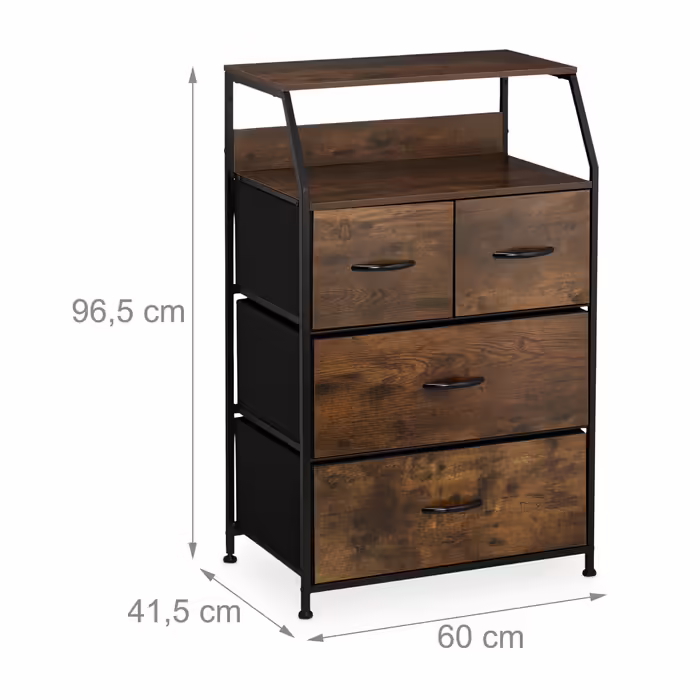 Relaxdays Chest of drawers with 4 drawers