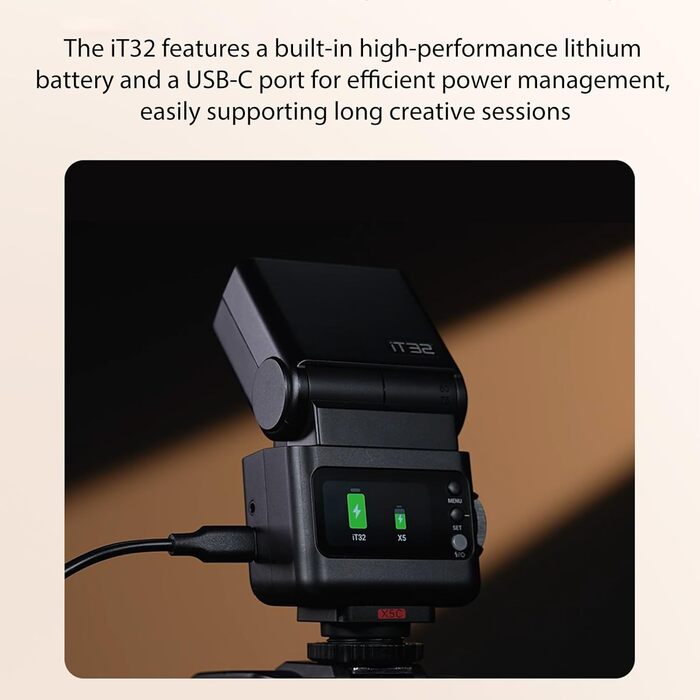 Спалах GODOX iT32 TTL з бездротовим тригером X5N для Nikon: швидка зарядка, HSS 1/8000s, GN18, LED-ліхт, дифузор, магнітний фільтр