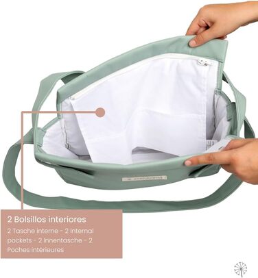 MIMUSELINA Diaper Bag for Strollers, practical and functional design, zipper and adjustable strap, diaper bag for walks with your baby