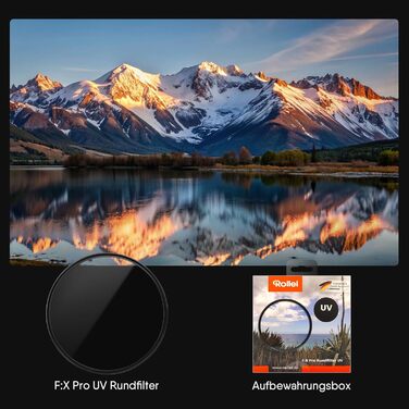 Фільтр Rollei F:X Pro Круглий (77 мм, UV) - фільтр для об'єктивів з високою точністю кольору та відсутністю відблисків