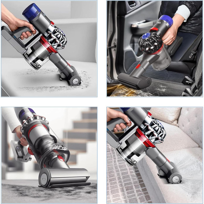 Електрична насадка для миття підлоги Dyson V15, V11, V10, V8, V7 - з баком та 6 змінними мікрофібрами (міні-щітка)