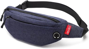 Поясна сумка TINYAT для туризму та спорту (сірий, темно-синій)