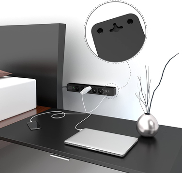 Мережевий фільтр (подовжувач) з 3 USB-портами, вимикачем та захистом від перенапруги, 1.5 м
