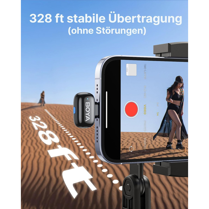 BOYA MINI 2 - Бездротовий мікрофон-лавал'єр для iPhone, Android, Vlogging, YouTube, Streaming. Чорний (2TX+1RX, Type-C)