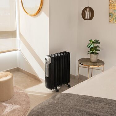 Масляний радіатор Cecotec ReadyWarm 11000 Space, 2500 Вт, 11 ребер обігріву, 3 режими, 25 м², білий (чорний)
