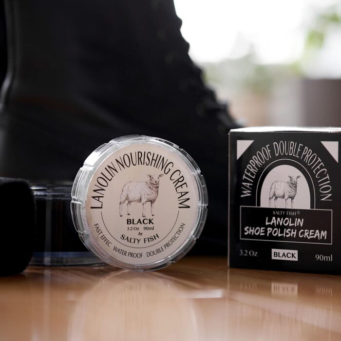 SALTY FISH Shoe Cream with Shoe Polish Sponge Applicator