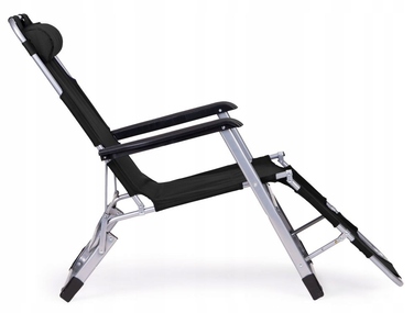 Садовий шезлонг MultiGarden ZRL010F BLACK, чорний