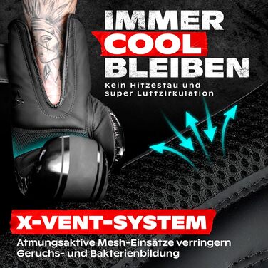 Боксерські рукавички LNX Performance Pro: для кікбоксингу, боксу, муай-тай, MMA (10, 12, 14, 16 Oz) - чорний колір