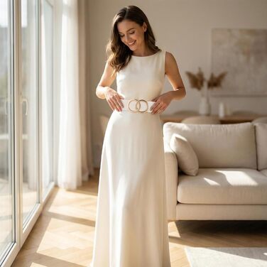 Жіночий еластичний пояс шкіряний 5 см, регульований 70-160 см, чорно-білий, для суконь