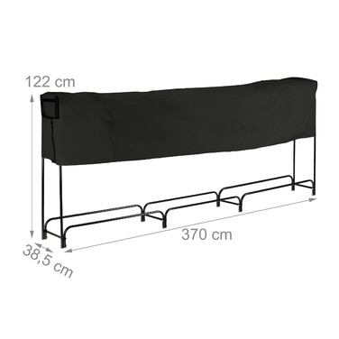 Relaxdays Large Firewood Rack with Cover