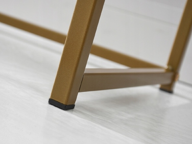 Консольний столик Mebel-Partner, білий/матовий золотий, 80 x 76,5 x 28 см