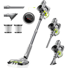 Бездротовий акумуляторний пилосос Kalado 27000Pa, 250W, 45 хв роботи, 1000 мл, для твердих поверхонь, плитки, шерсті тварин, зелений