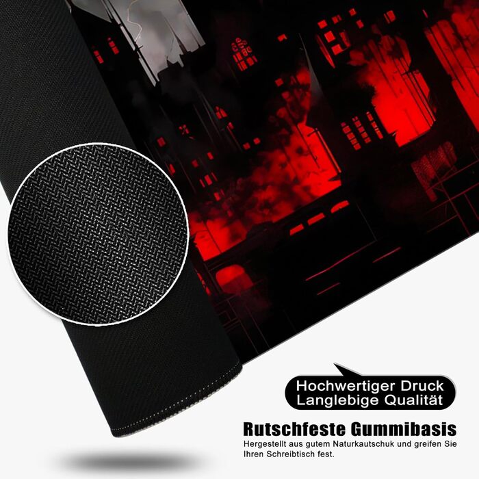 Килимок для миші Octopus Violett 80x30 см - великий килимок для комп'ютера, ігровий килимок для клавіатури та миші