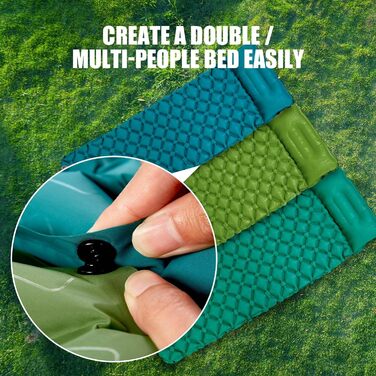 AKSOUL Килимок самонадувний туристичний для кемпінгу: Ultraleicht, компактний, легкий, портативний, для туризму, трекінгу, подорожей, відпочинку на природі