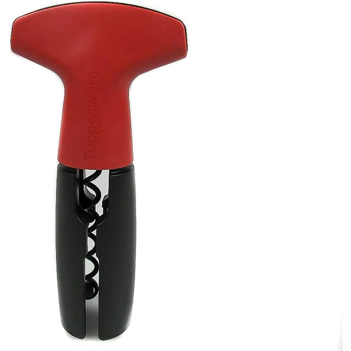 TUPPERWARE Kitchen Helper Bottle Opener Spirit Red-Black D144 Corkscrew 15260