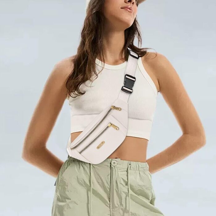 Гірчатка поясна водонепроникна для жінок та чоловіків, сумка через плече, поясна сумка, біла