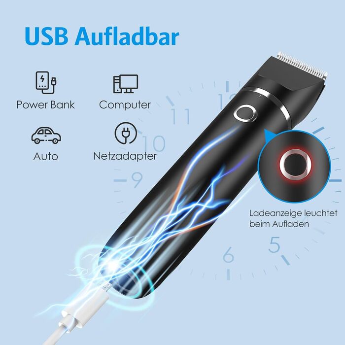 Набір для стрижки собак та котів 2-в-1 Brifit, триммер для лап, тиха, водонепроникна IPX7, професійна стрижка тіла, лап, очей, вух, обличчя, білий (чорний)