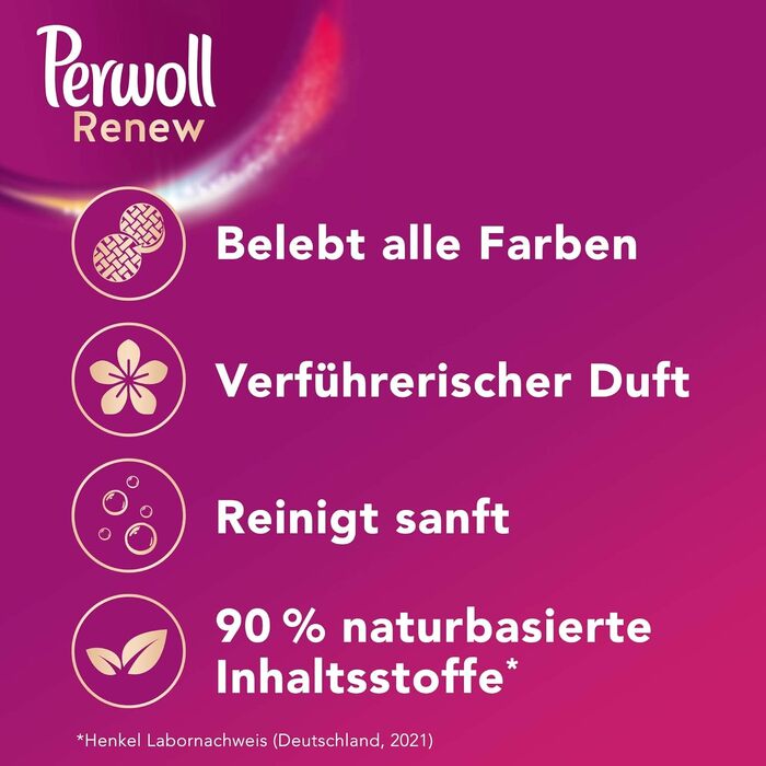 Рідкий засіб для прання Perwoll Renew Blütenrausch для кольорового та білого одягу, квітковий аромат, 1.44 л (на 50 прань)