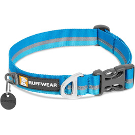 RUFFWEAR Crag Dog Collar, Reflective and Comfortable Collar for Everyday Use, Green Hills, 51–66 cm (Blue, 20