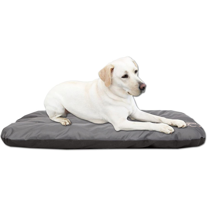 Матрац для собак, лежанка для собак великих, середніх та малих порід - водонепроникне собаче ліжко, м'яке лежання з піни, для вулиці та міцне собаче ліжко - 90x60x8 см (R2(100 x 70 см), сірий)
