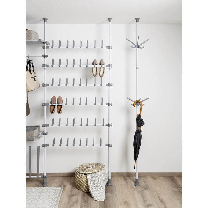 WENKO Telescopic System Hercules - adjustable organization system, wardrobe system (shoe holder)