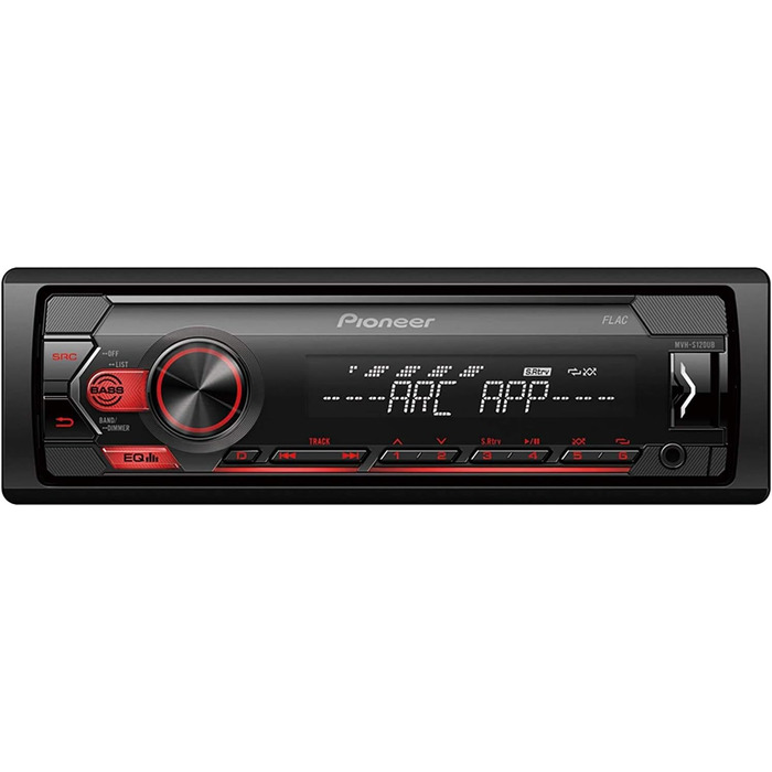 Автомагнітола Pioneer MVH-S120UB 1DIN, USB, MP3, AUX, Android, 4x50Вт, RDS, еквалайзер, ARC App, чорна, без Bluetooth